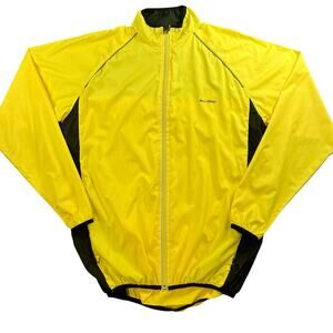 WolfBike Hi-Vis Yellow Cycling Windbreaker Jacket Reflective Mesh XL